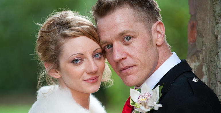 Wedding Photography: Bride and Groom at Wroxall Abbey, Warwickshire