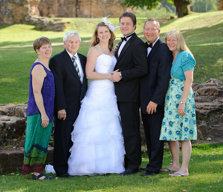 Wedding Party at Kenilworth Castle, Warwickshire